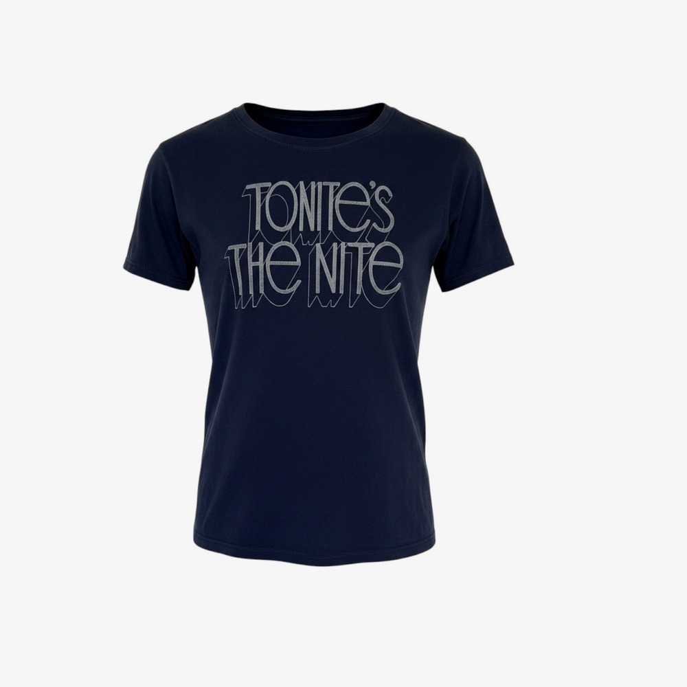 Madewell Relaxed Tee Women XS Navy Blue Tonite's The Nite Graphic N0747